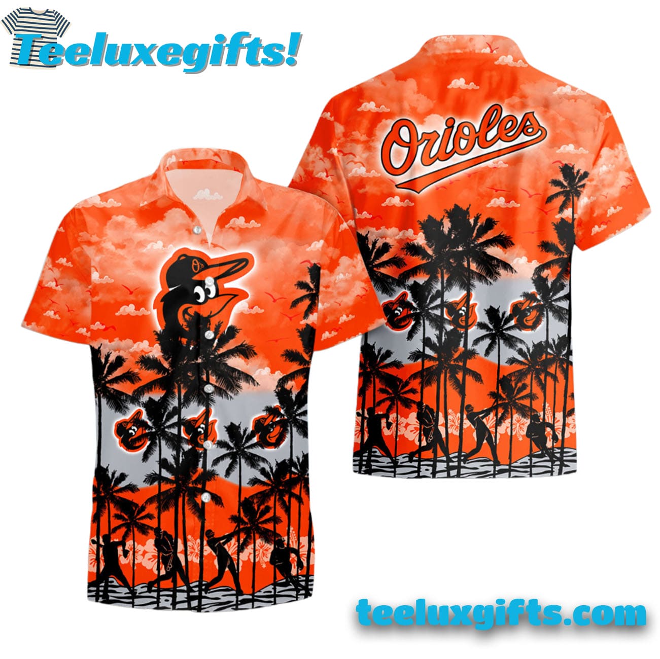 Baltimore Orioles Sunset Surf Hawaiian Shirt, Baltimore Orioles Aloha Shirt