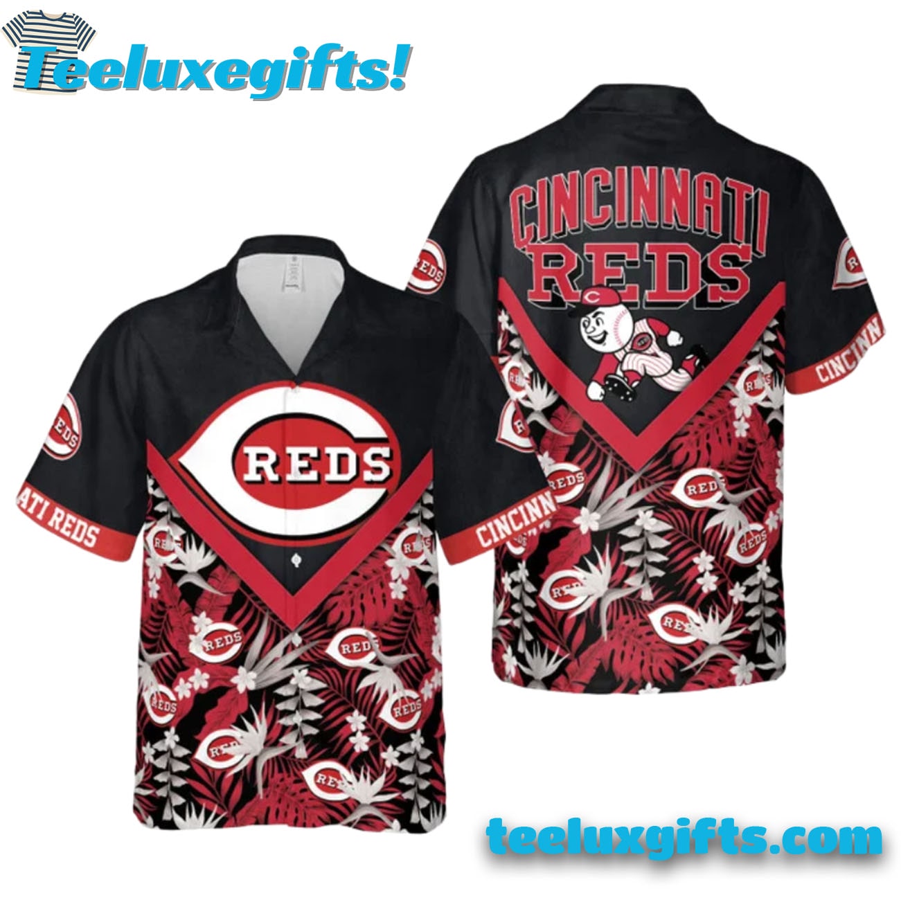 Cincinnati Reds Retro Jungle Hawaiian Shirt, Cincinnati Reds Aloha Shirt