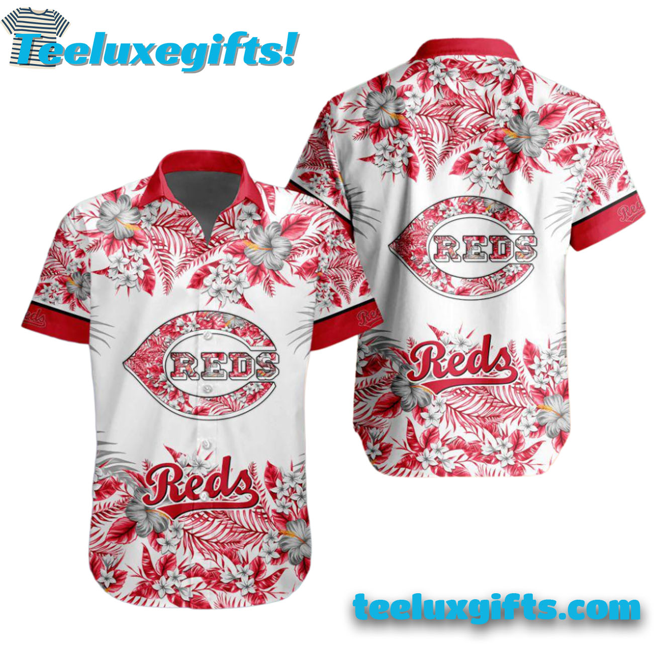 Cincinnati Reds Special Tropical Flower Hawaiian Shirt For Mens Womens, Cincinnati Reds Aloha Shirt