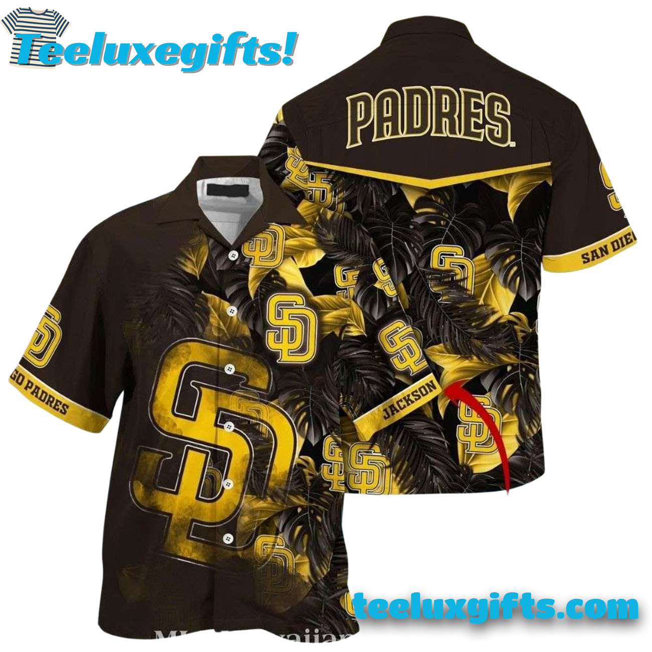 Floral Burst And Swirling SD San Diego Padres Hawaiian Shirt, San Diego Padres Aloha Shirt