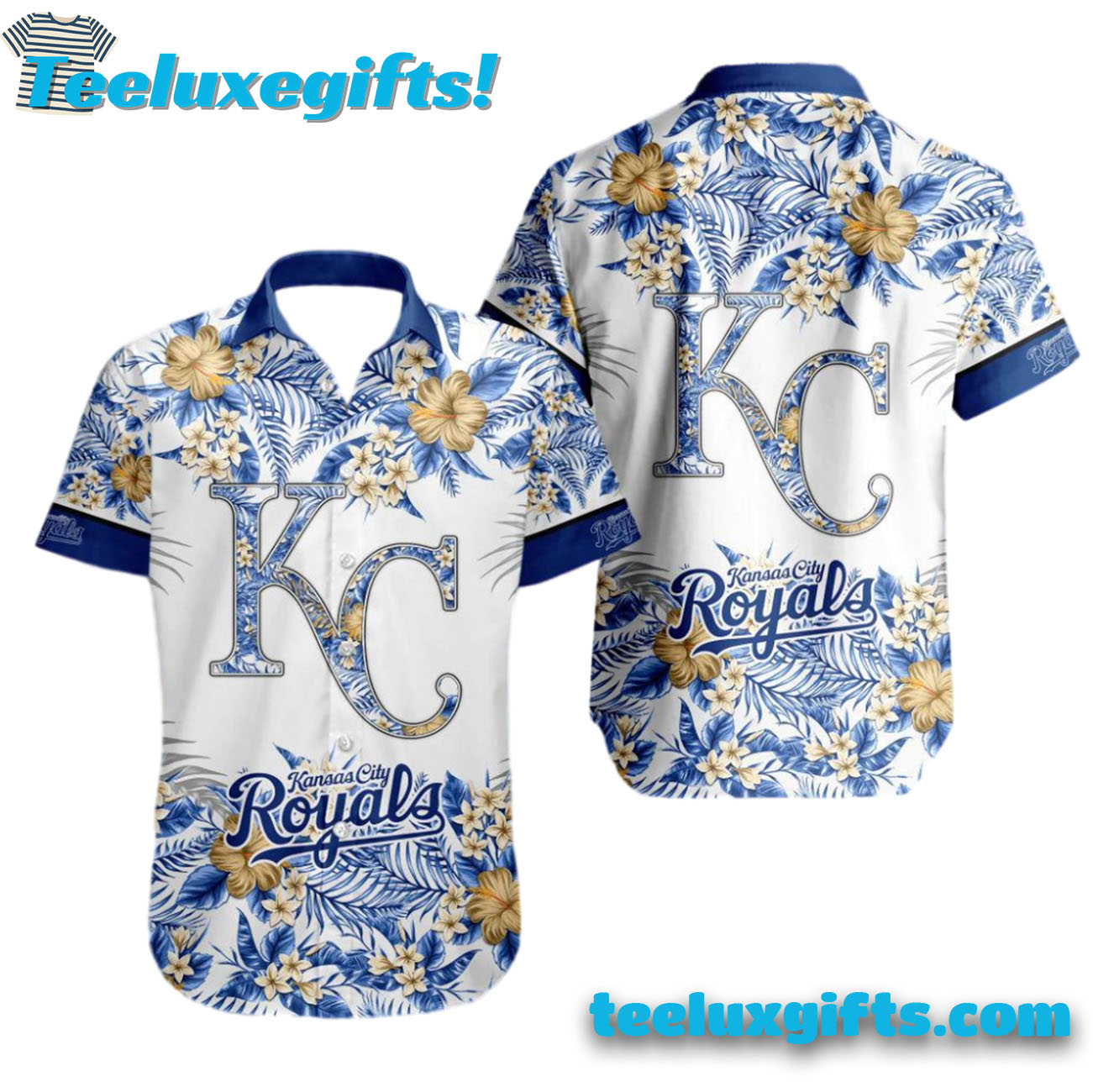 Kansas City Royals Special Tropical Flower Hawaiian Shirt For Mens Womens, Kansas City Royals Aloha Shirt