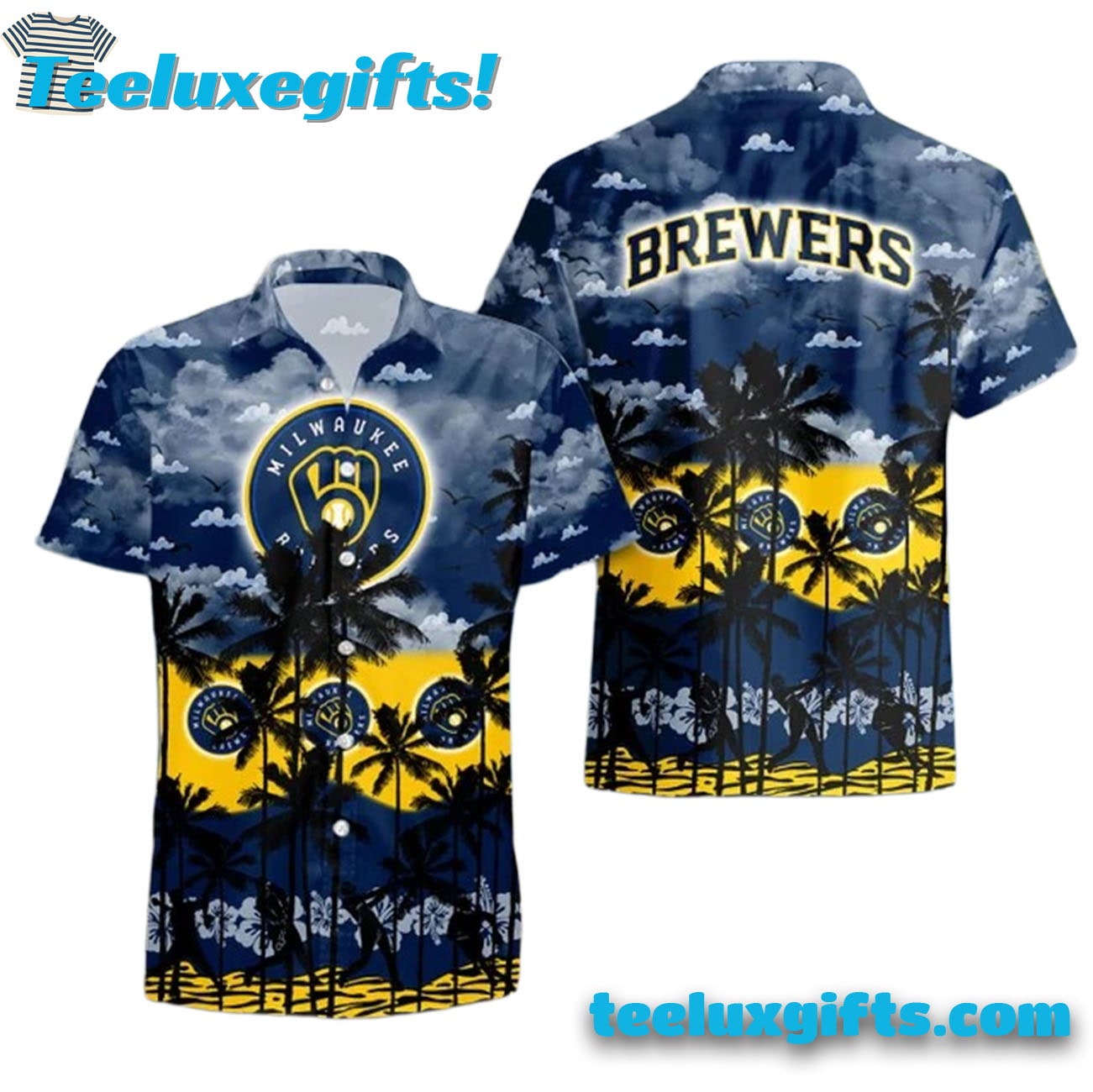 Milwaukee Brewers Hawaiian Shirt Trending Summer Gift For Fan, Milwaukee Brewers Aloha Shirt