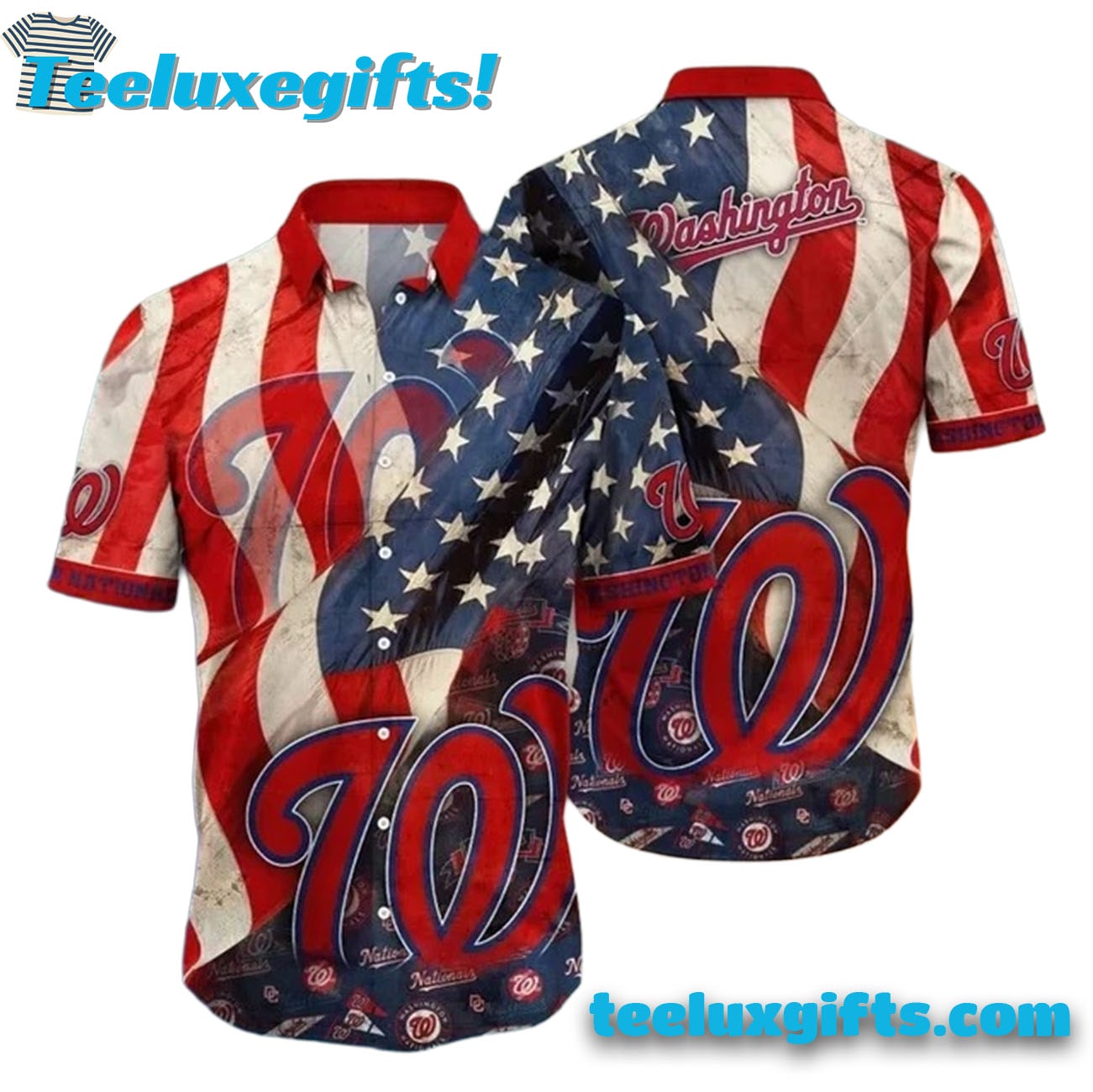 Washington Nationals Hawaii Shirt Independence Day For Fans In Summer, Washington Nationals Aloha Shirt