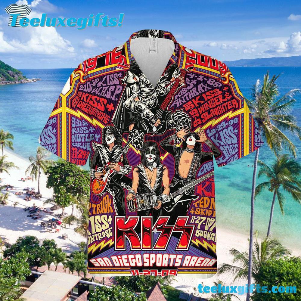 3D 1973 Kiss Metal Summer Aloha Hawaiian Shirt