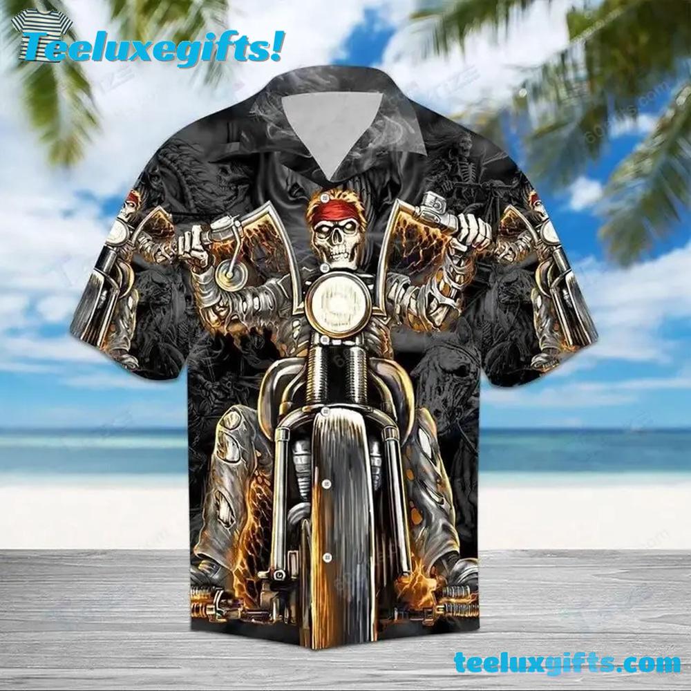 3D Skull Biker Motorcycles Racing Gangster Hawaiian Shirts 3D Skull Biker Motorcycles Racing Gangster Hawaiian Shirts