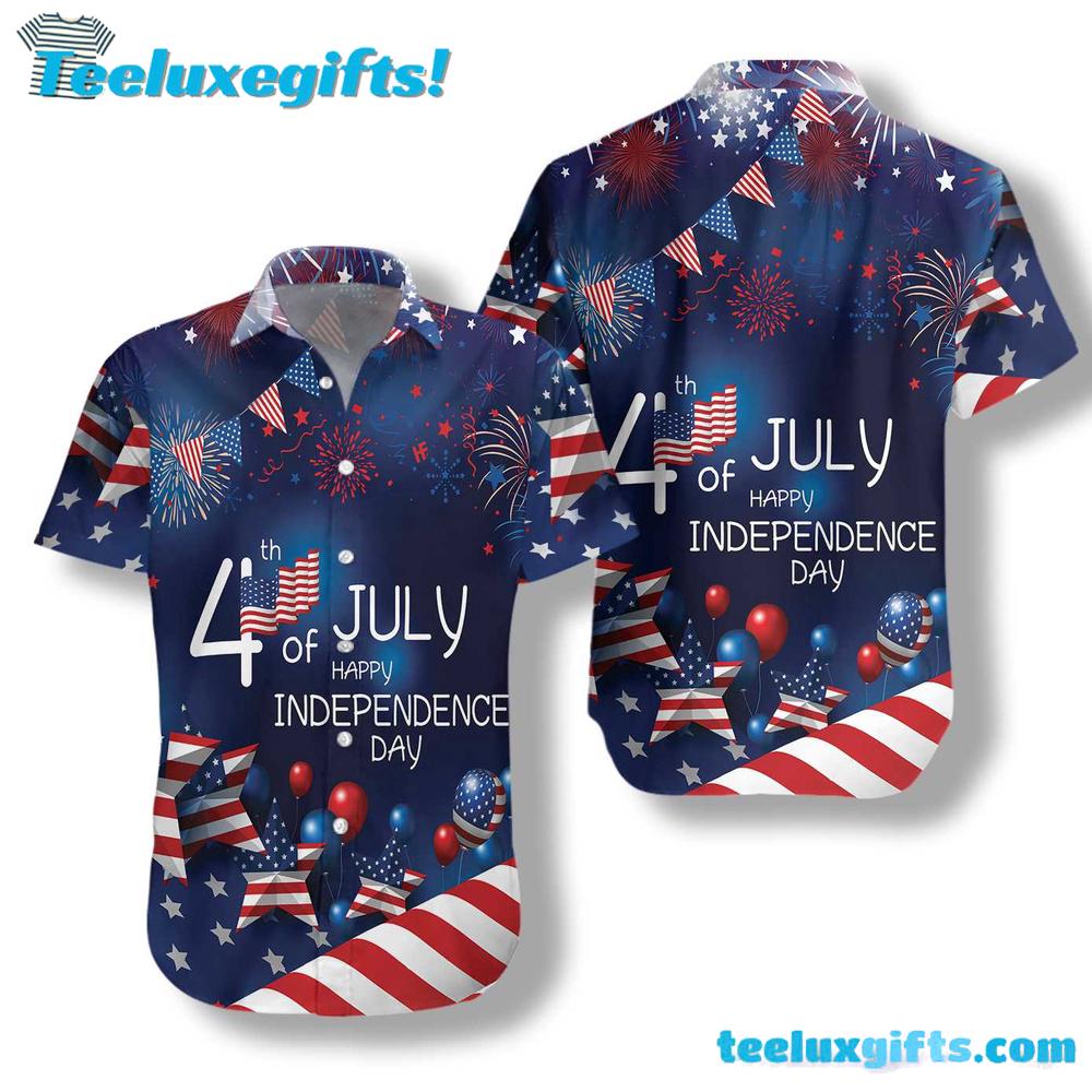 4th July US Independence Day Flag Hawaiian Shirt