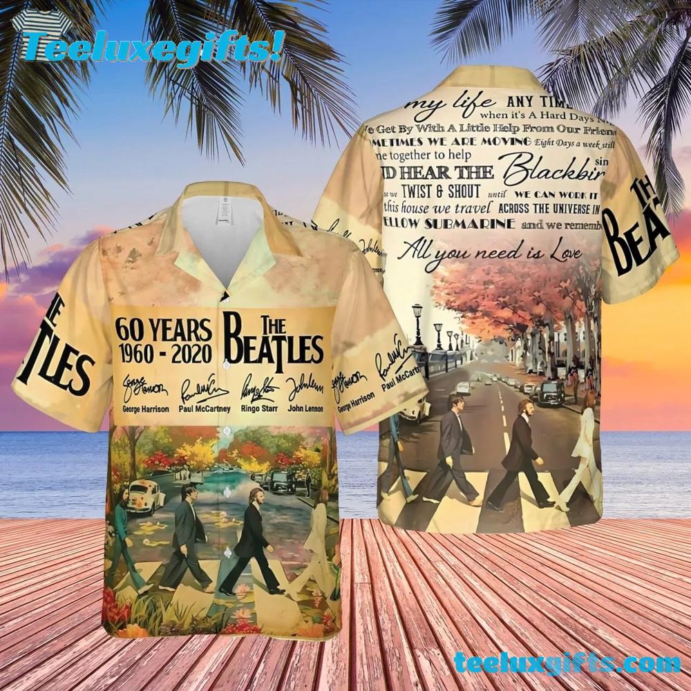 60 Years of The Beatles Summer Hawaiian Shirt