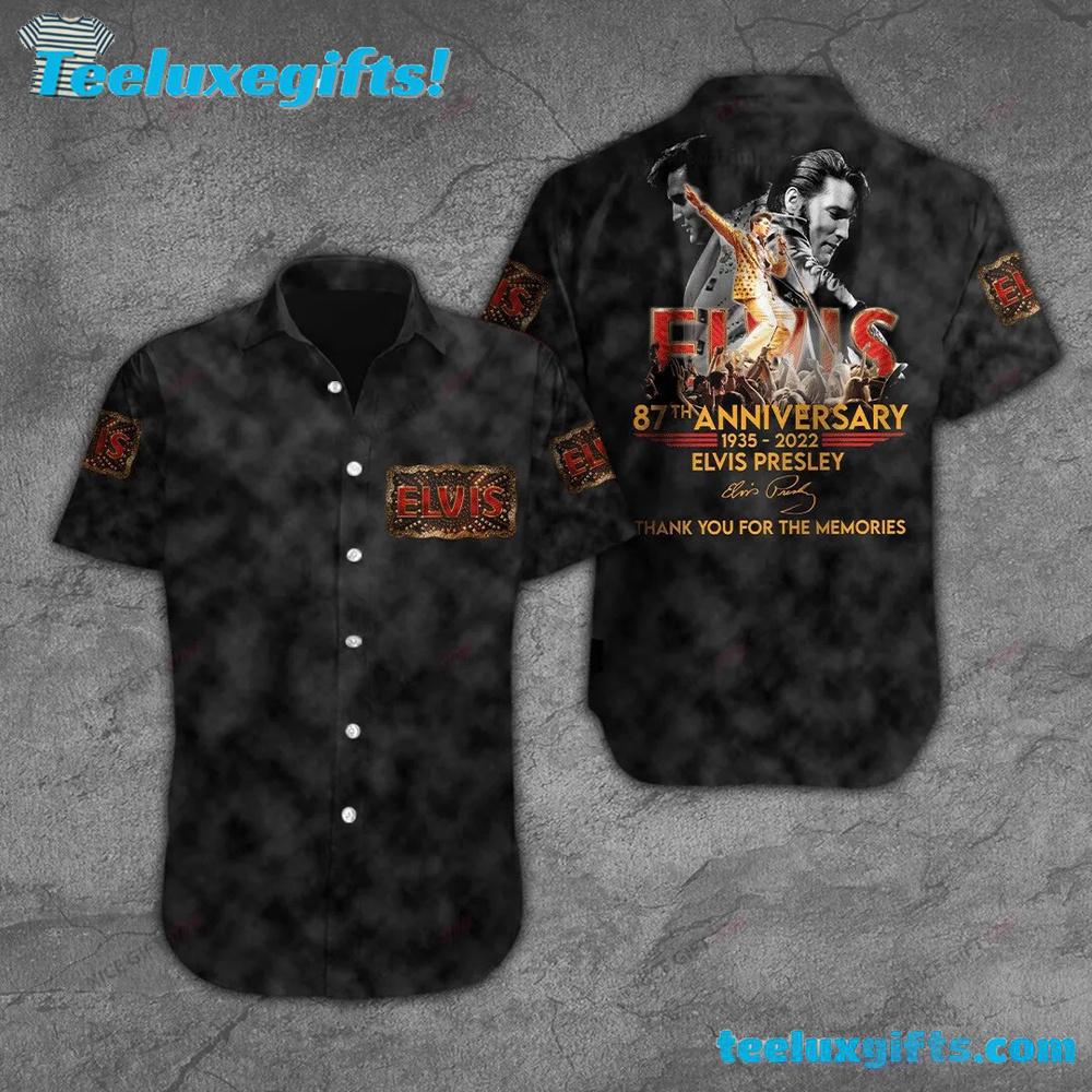 87TH Anniversary Elvis Presley Summer Aloha Hawaiian Shirt