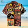ACDC Band with Albums Summer Aloha Hawaiian Shirt