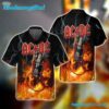 ACDC Electric Flames Summer Aloha Hawaiian Shirt