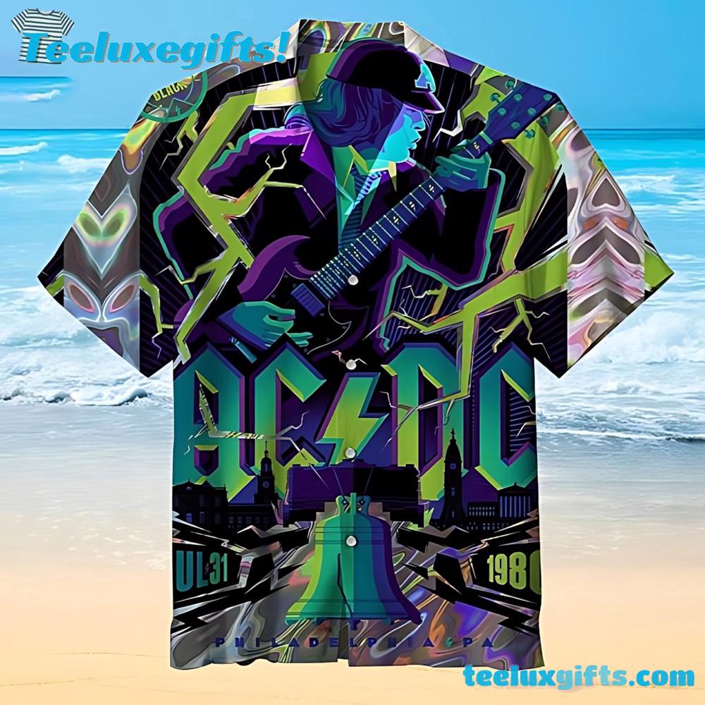 ACDC For Those About To Rock Summer Aloha Hawaiian Shirt