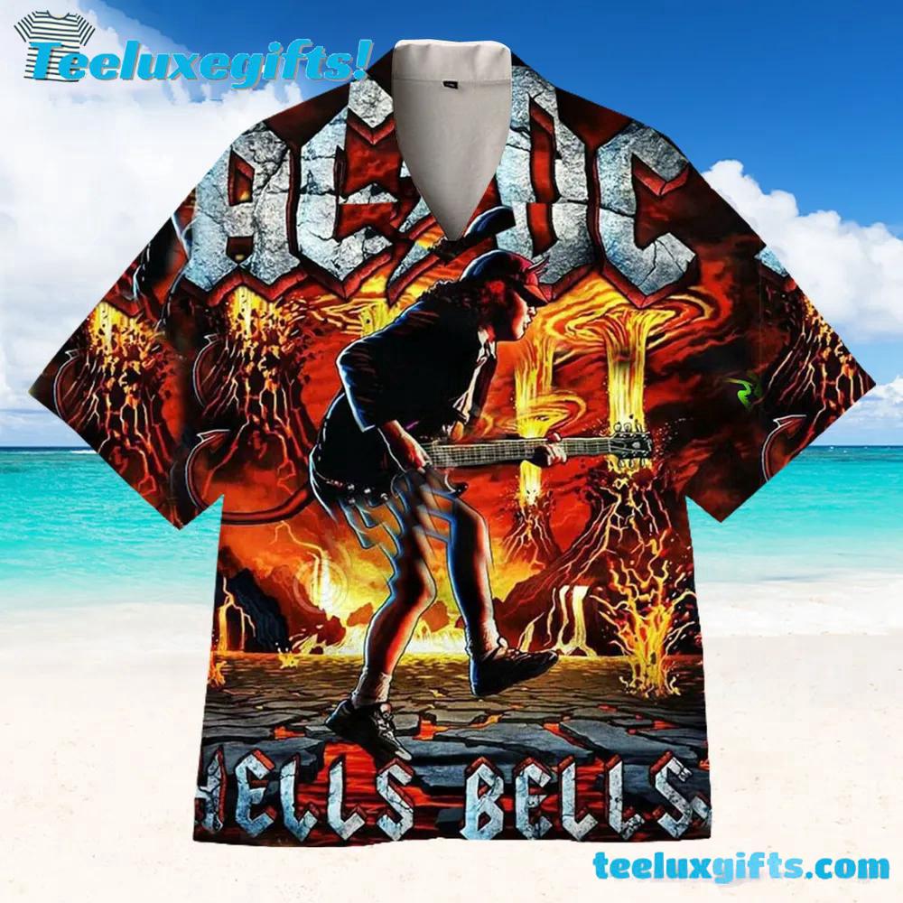 ACDC Hells Bells Blaze Summer Aloha Hawaiian Shirt