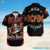 ACDC Hells Bells High Voltage Summer Aloha Hawaiian Shirt