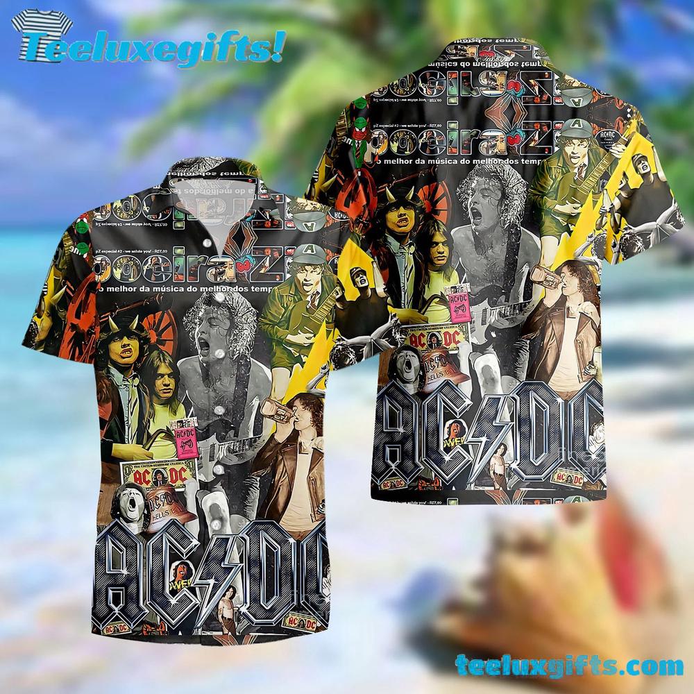 ACDC High Way To Hell Rock Band Summer Aloha Hawaiian Shirt