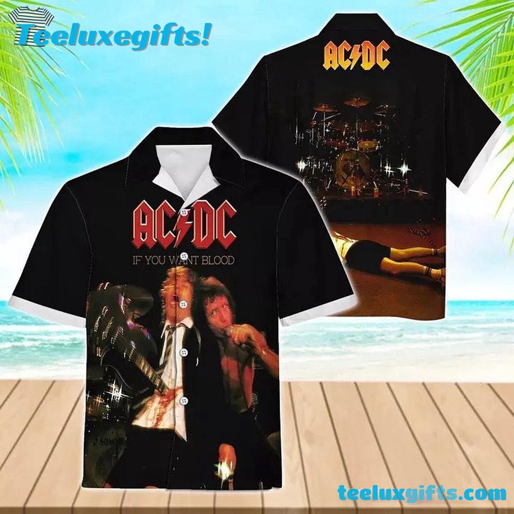 ACDC If You Want Blood Live Summer Aloha Hawaiian Shirt