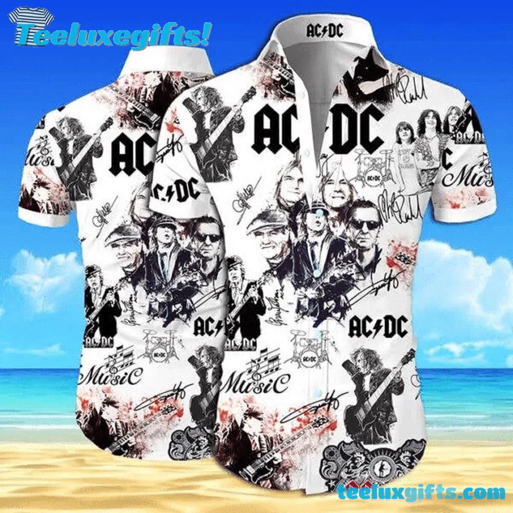 ACDC Music Band Rock Signature Hawaiian Shirt