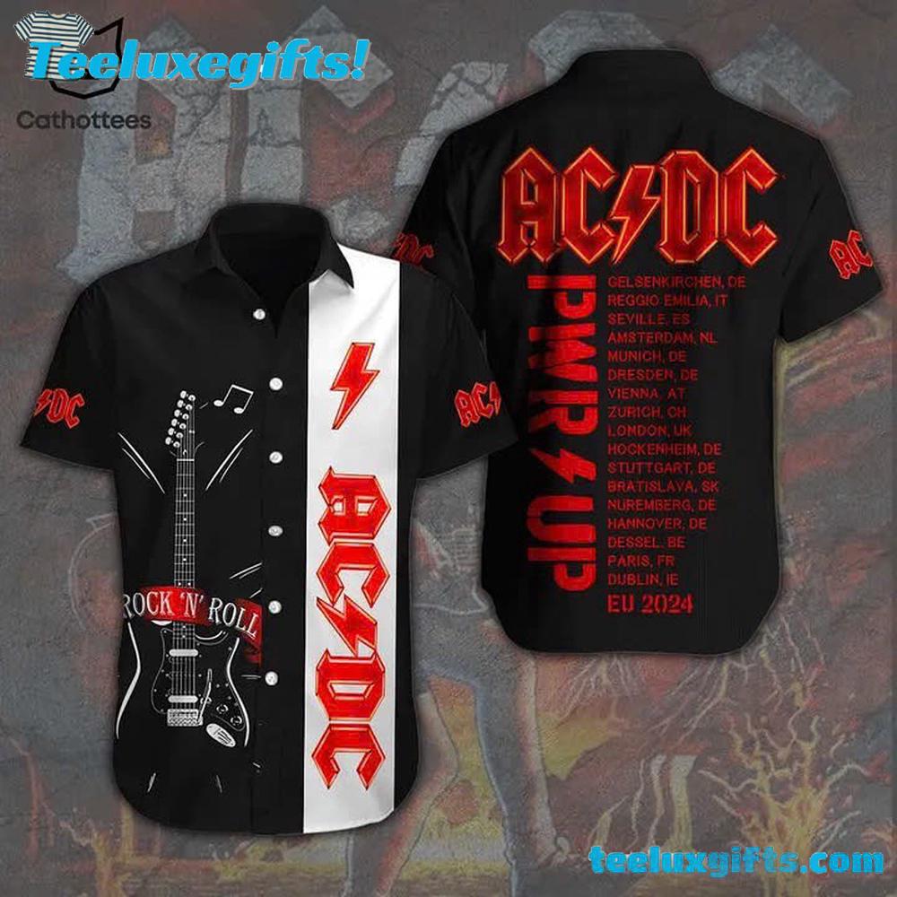 ACDC Power Up Tour 2024 Summer Aloha Hawaiian Shirt