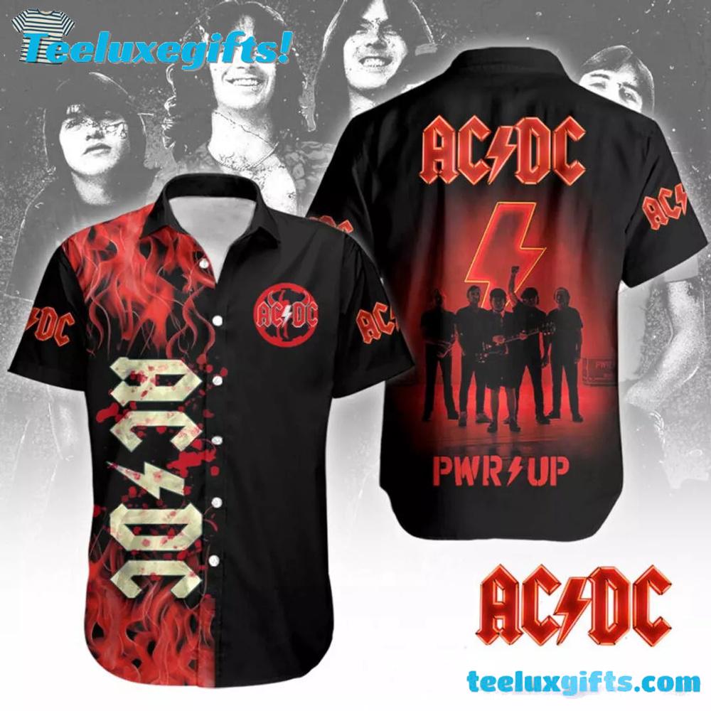 Acdc Pwr up Tour EU 2024 Summer Aloha Hawaiian Shirt