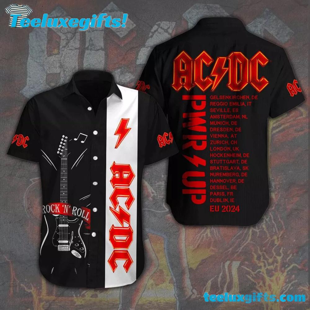 ACDC Pwr Up World Tour 2024 Summer Aloha Hawaiian Shirt