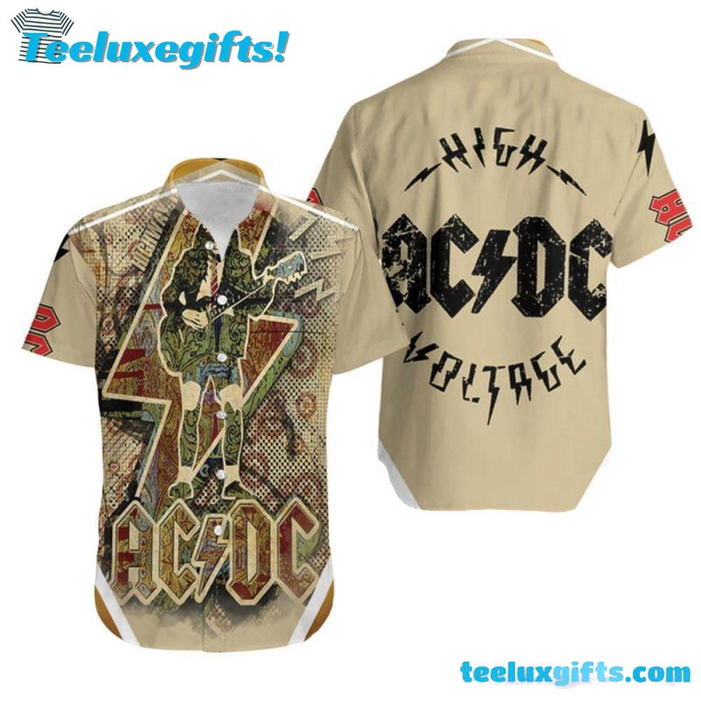ACDC Rock Guitar Music Hawaiian Shirt