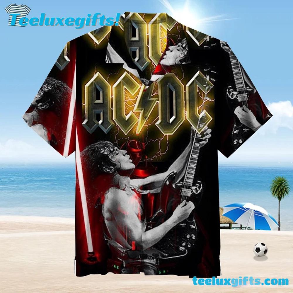 ACDC Thunderstruck Hard Rock Summer Aloha Hawaiian Shirt