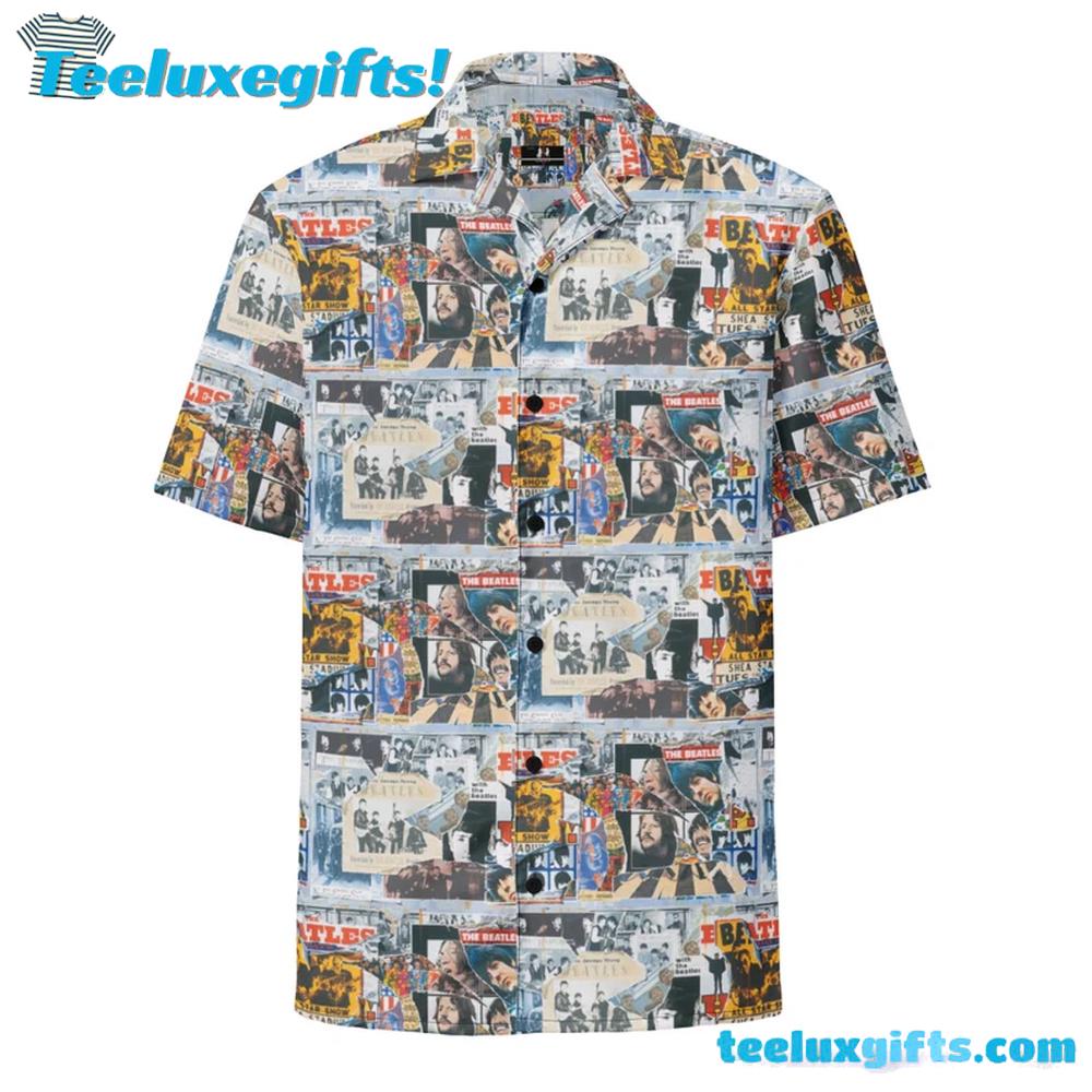 Beatles Album Cover Collage Summer Hawaiian Shirt