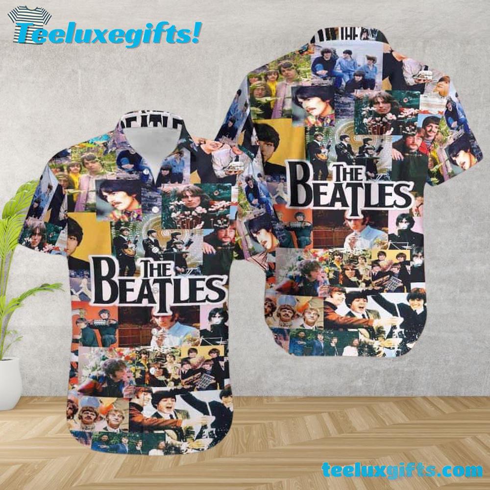 Beatles Memories Collage Hard Rock Summer Hawaiian Shirt