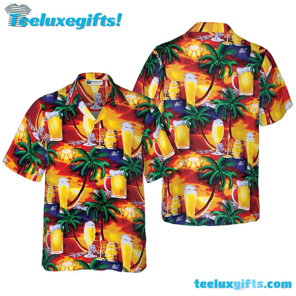 Beer in Paradise Hawaiian Shirt