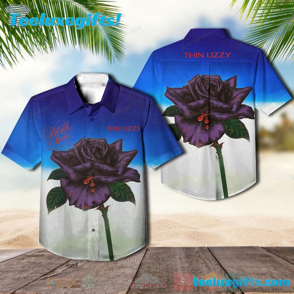 BEST Thin Lizzy Black Rose A Rock Legend Album Summer Hawaiian Shirt