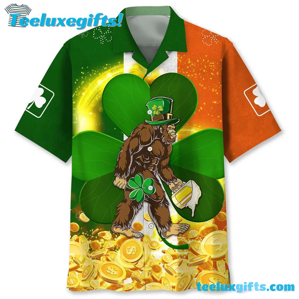 Bigfoot Irish St.Patrick Day Hawaiian Shirt