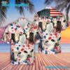 Black Baldy Pattern US FLAG Farm Cow Hawaiian Shirt