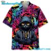 Black Cat Color Hawaiian Shirt