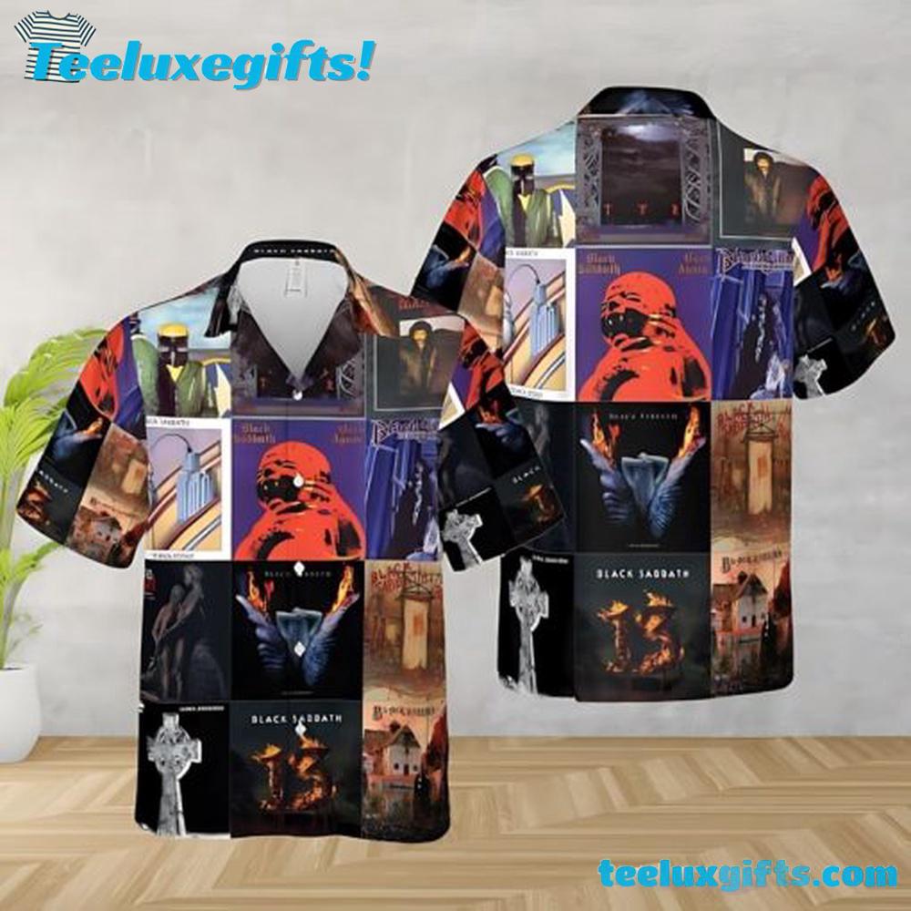 Black Sabbath Hard Rock Band Album Covers Hawaiian Shirt