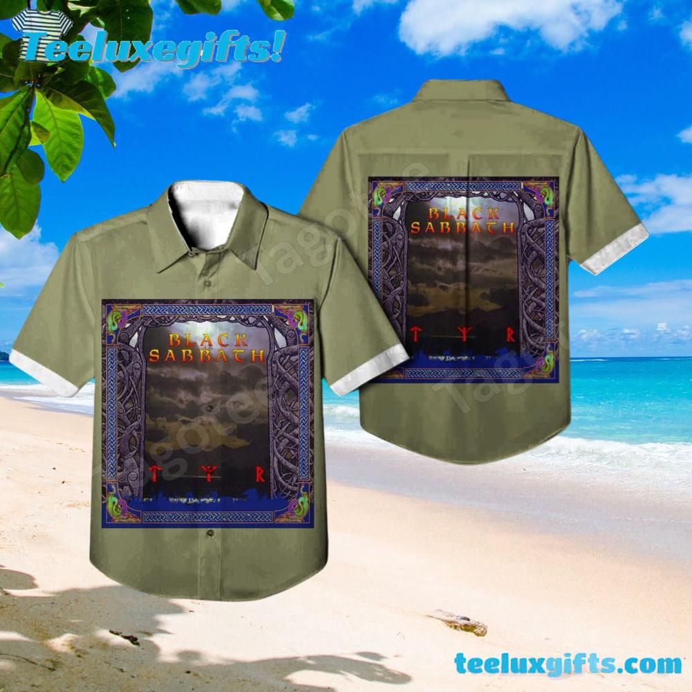 Black Sabbath Tyr Album Cover Casual Summer Aloha Hawaiian Shirt