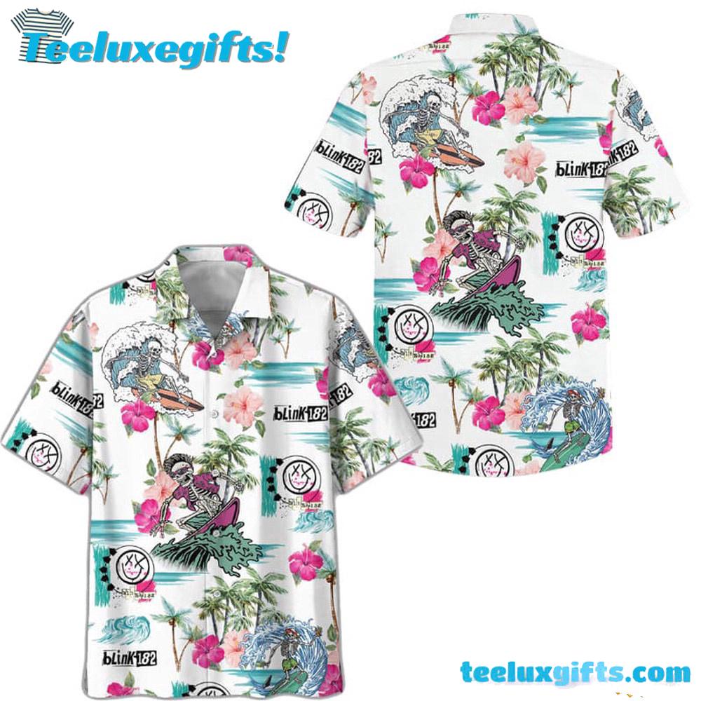 Blink-182 Skull Sea Surfing 2025 Trending Hawaiian Shirt