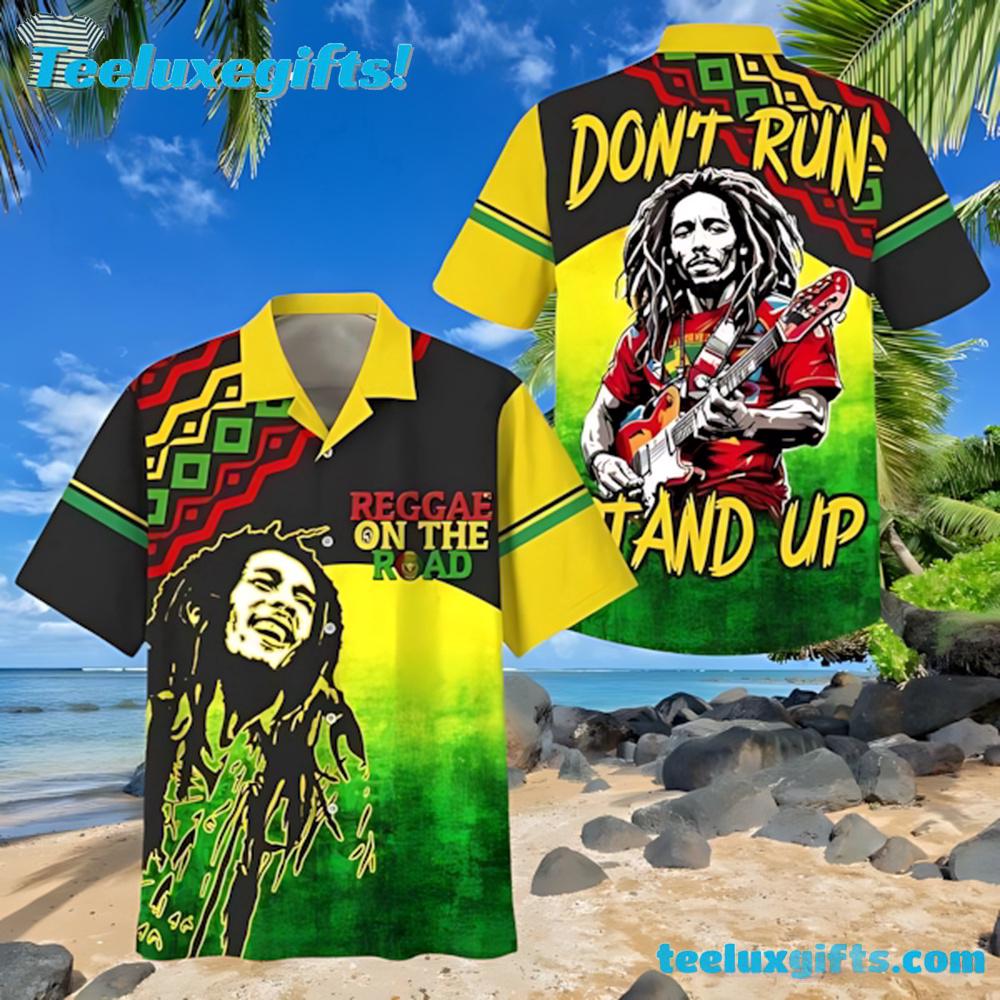 Bob Marley Don’t Run Stand Up Summer Aloha Hawaiian Shirt