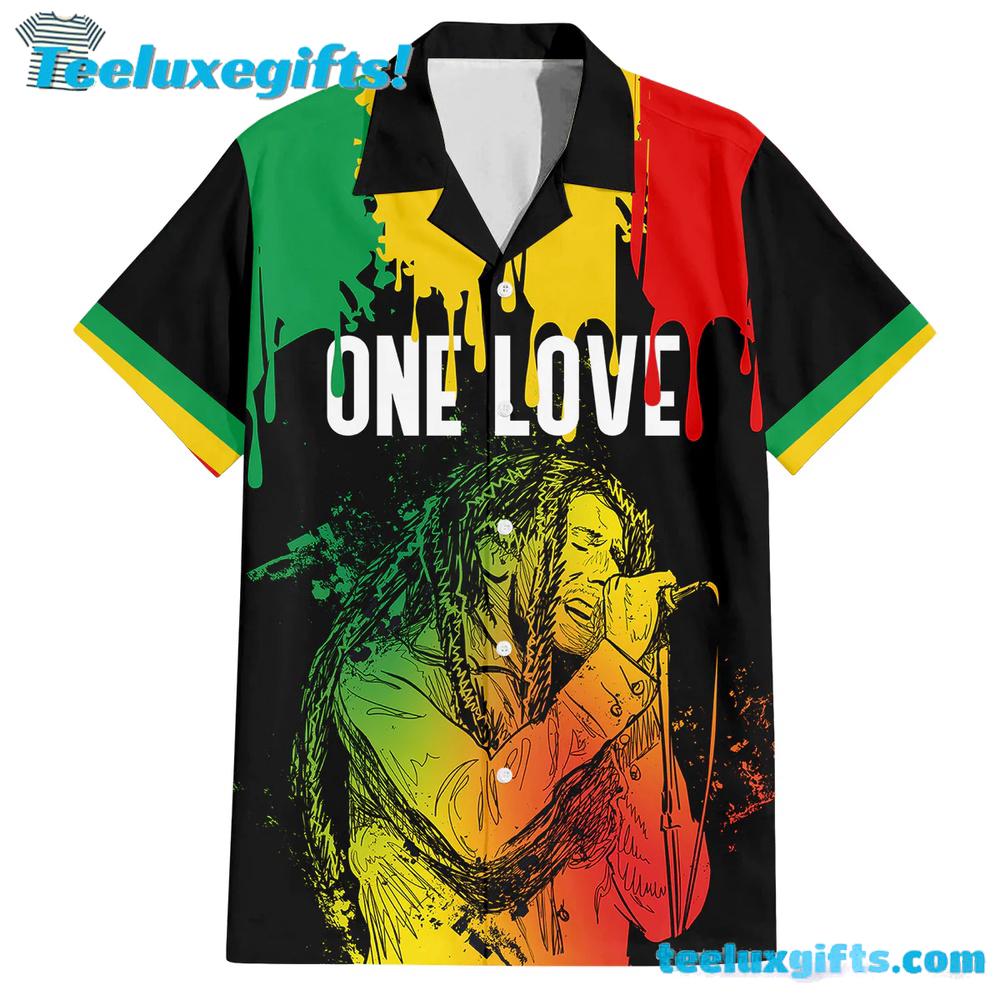 Bob Marley One Love Rasta Summer Aloha Hawaiian Shirt