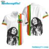 Bob Marley Rasta Stripes Summer Aloha Hawaiian Shirt