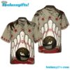 Bowling Ball Vintage Background Hawaiian Shirt