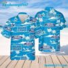 Bud Light Beach Pattern On Blue Theme Hawaiian Shirt