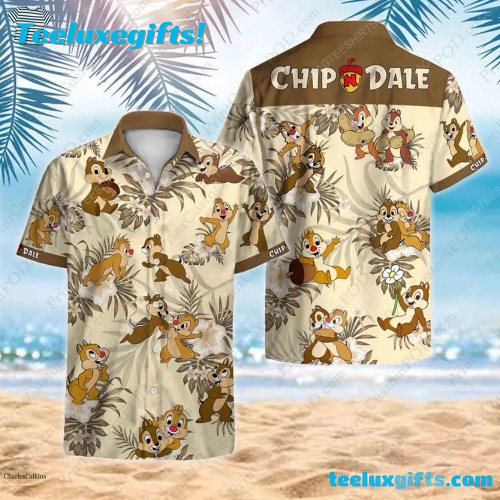 Chipp and Dalee Disneyyy Cartoon Summer Vacation Hawaiian Shirt Chipp and Dalee Disneyyy Cartoon Summer Vacation Hawaiian Shirt