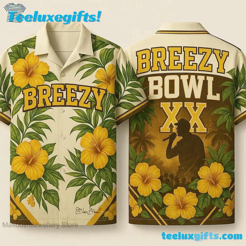 Chris Brown Breezy Bowl XX Tour Hawaiian Shirt Chris Brown Breezy Bowl XX Tour Hawaiian Shirt