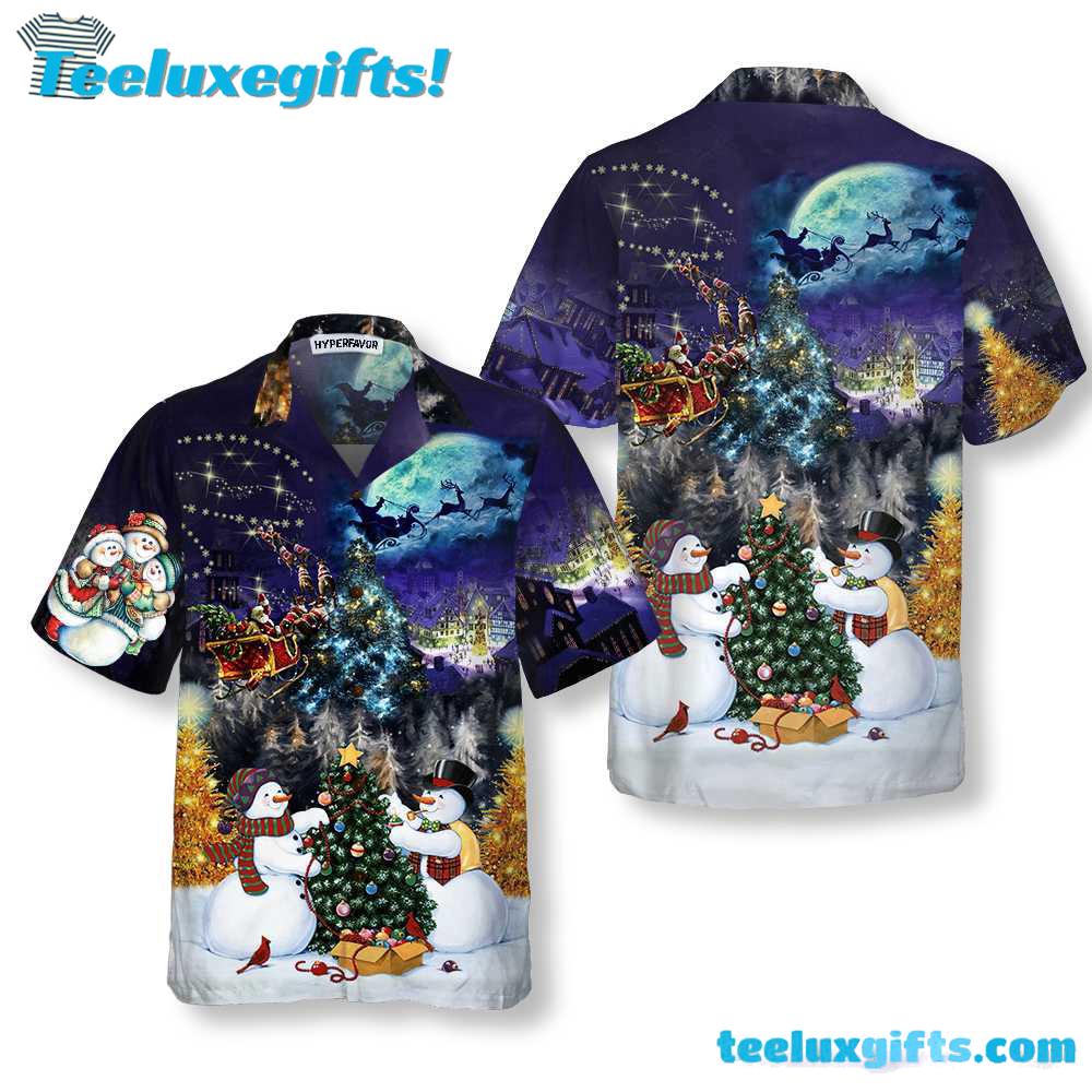Christmas Night With Family Hawaiian Shirt