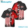 Coors Light Patriotic Grunge Flag Hawaiian Shirt