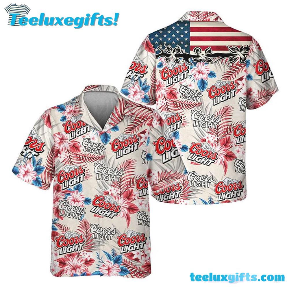 Coors Light Tropical Summer Hawaiian Shirt Coors Light Tropical Summer Hawaiian Shirt