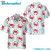 Crab On Light Blue Hawaiian Shirt