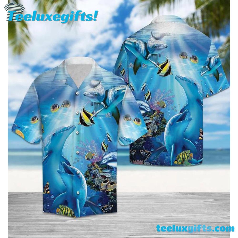 Dancing Dolphin Hawaiian Shirt