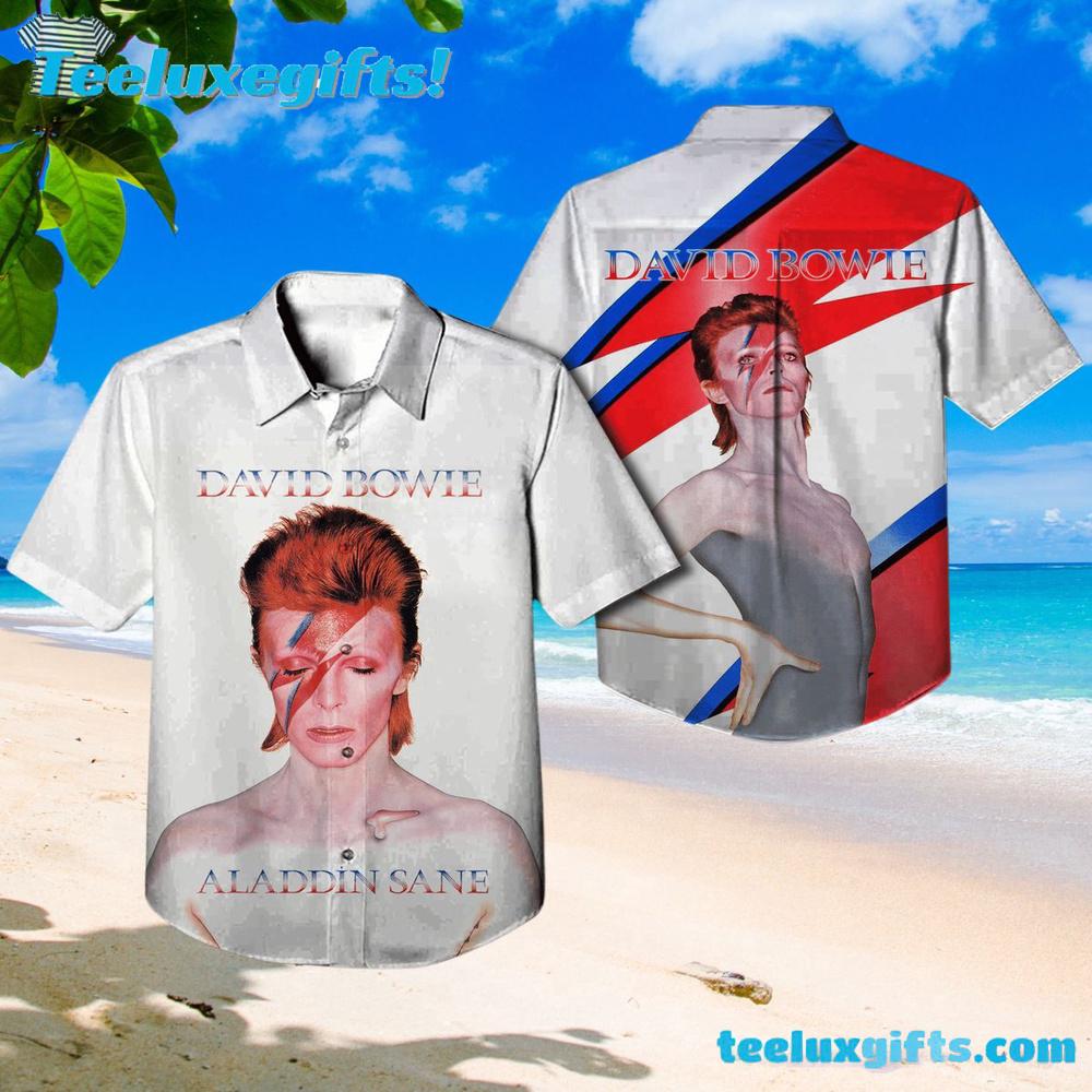David Bowie Aladdin Sane Album Cover Summer Aloha Hawaiian Shirt