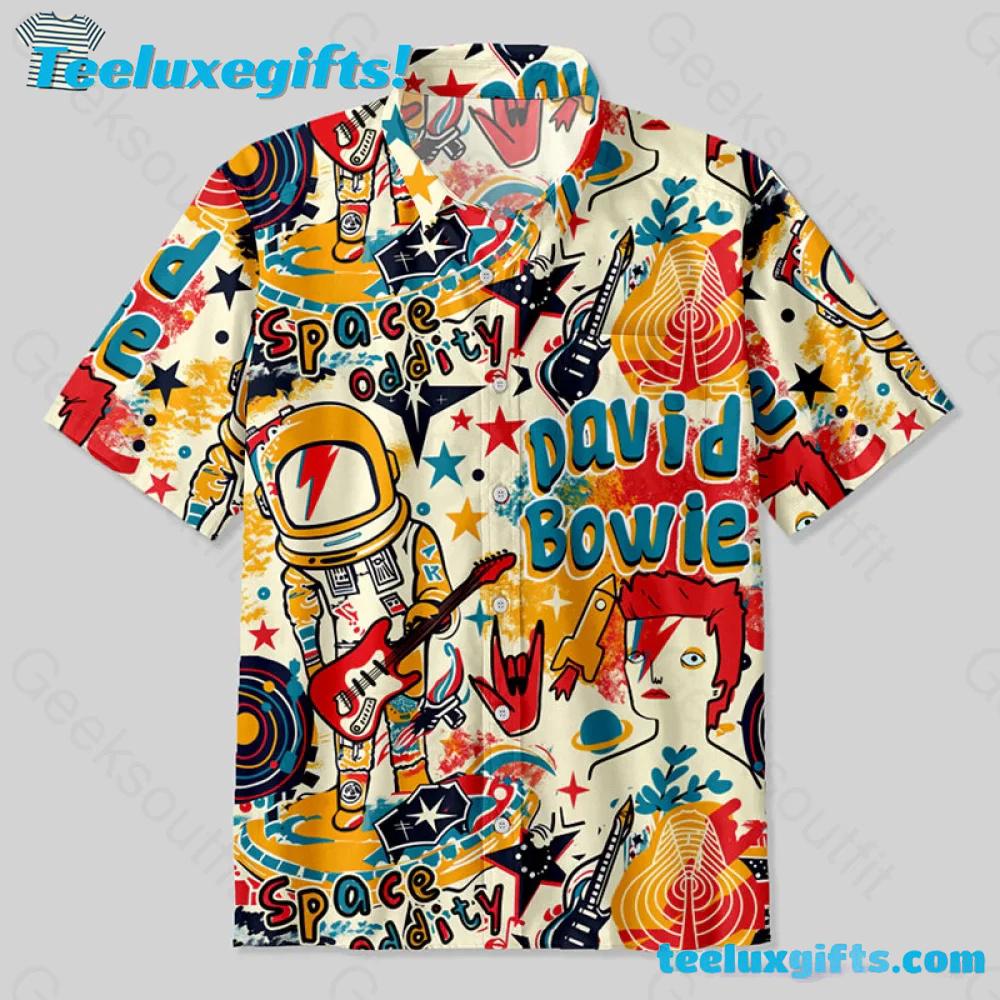 David Bowie Space Oddity Retro Summer Aloha Hawaiian Shirt