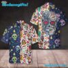 Dia De Los Muertos Mexican Skulls Flower Hawaiian Shirt